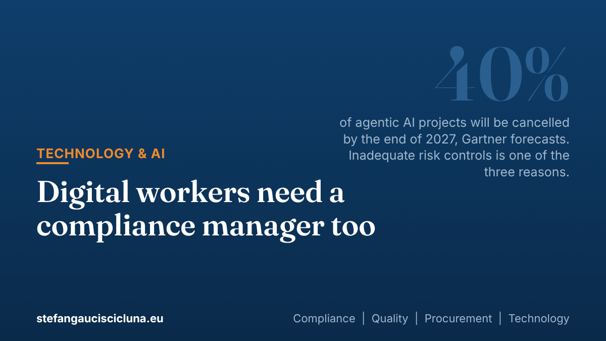 Digital workers need a compliance manager too