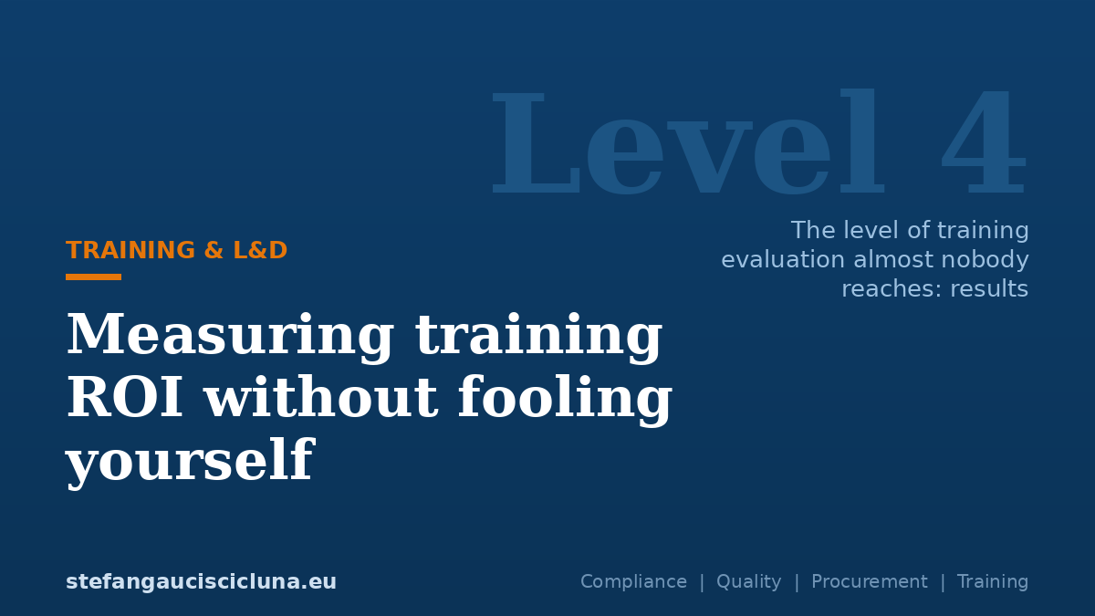 Measuring training ROI without fooling yourself