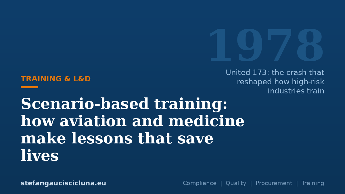 Scenario-based training: how aviation and medicine make lessons that save lives