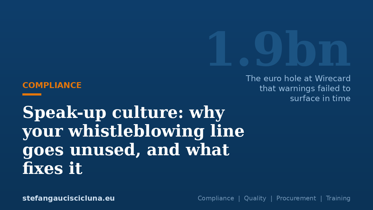 Speak-up culture: why your whistleblowing line goes unused, and what fixes it