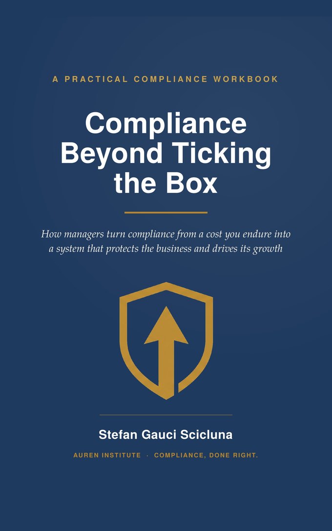 Cover of Compliance Beyond Ticking the Box by Stefan Gauci Scicluna