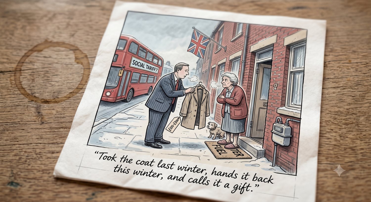 A pensioner handed back her own coat