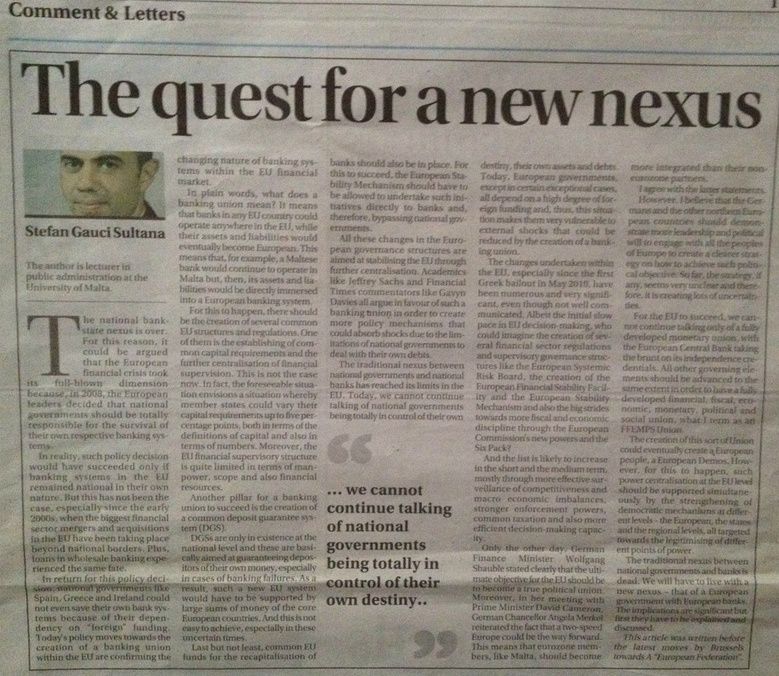 Newspaper cutting: The quest for a new nexus